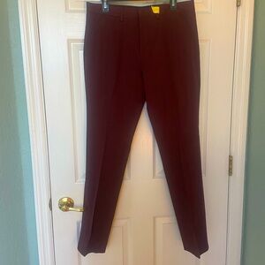 Men’s stretch slim Express Brand Dress Pant - Burgundy Size 31 X 32